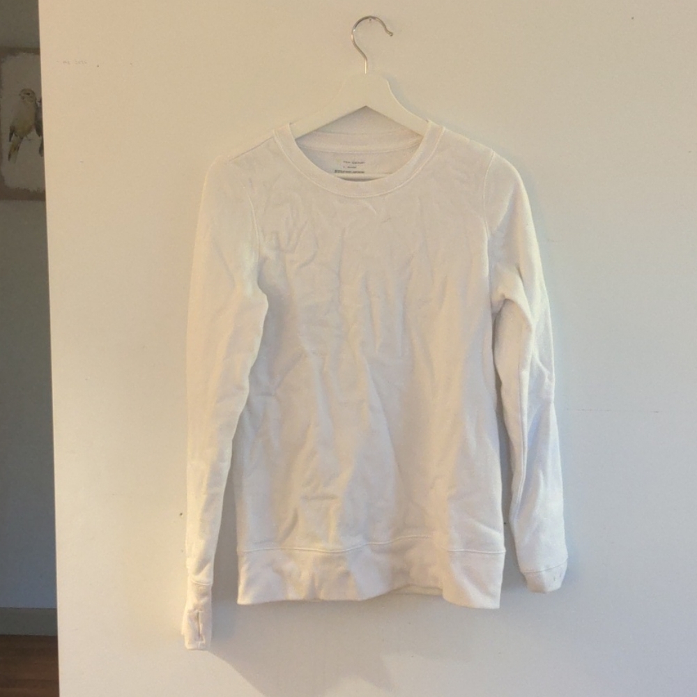 white sweater